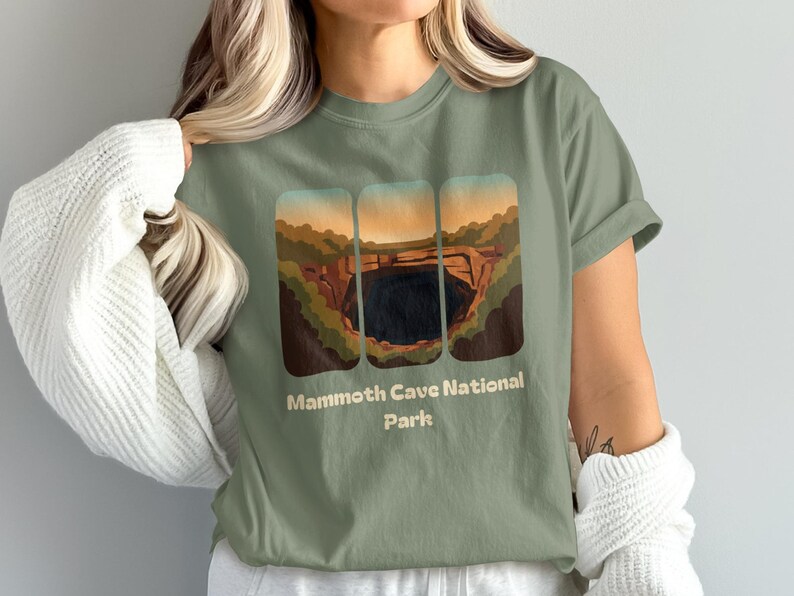 Mammoth Cave National Park Shirt, Vintage National Park Tee, Unisex Graphic T-Shirt, Nature Lover Gift, Retro Hiking Shirt