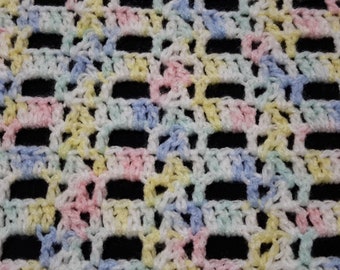 Multi-color Baby Blanket (Blue, Pink, Yellow, White)  Ladder