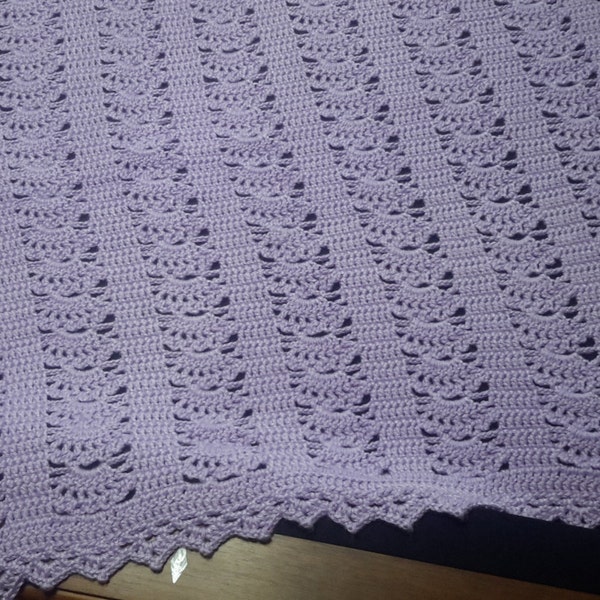 Beautiful Lavender Baby Blanket