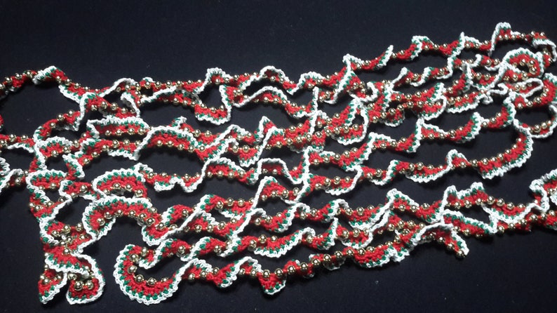 Crochet Christmas garland SPIRAL image 3