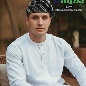 Yoruba Aso Oke Fila Hat, Handwoven, Traditional African Cap image 6