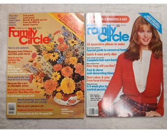 Duas revistas Vintage Family Circle: outubro de 1977 e setembro de 1979, ambas com Mork Mindy.