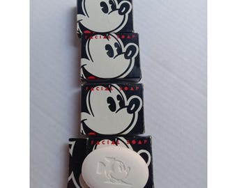 Conjunto de 4 sabonetes faciais vintage do Mickey Mouse dos Resorts Walt Disney.