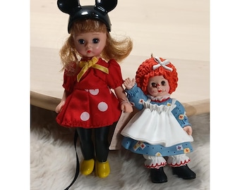 Enfeite Hallmark Madame Alexander Boneca Wendy com Cabelo Mop 1998 / Boneca Minnie Mouse