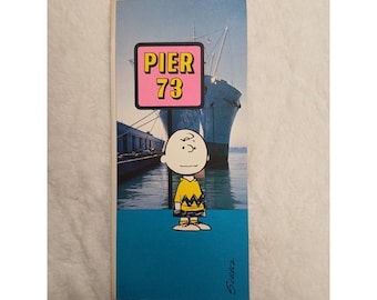 Cartão postal vintage de 1950 do Charlie Brown, sem marca d'água, da turma do Snoopy, com envelope.