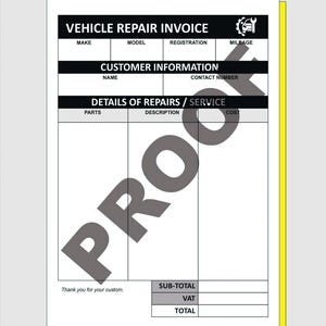 A5 FORDONSMEKANIKER Garage Fakturakvittoblock Servicebok *Gratis spårbar leverans*