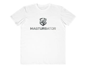 Masturbator Logo T-Shirt | Graphic T-Shirt, Humorvolle Wortmarke