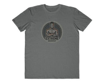 Extrem FKK-T-Shirt | Vintage Muskelmann Grafik, Retro Abzeichen