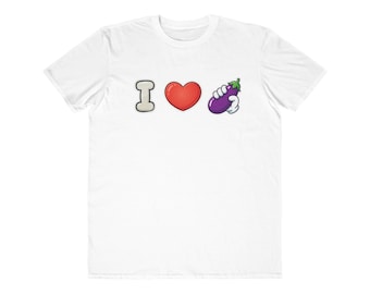 I Heart Eggplant Emoji Tee | Funny Food Emoji Shirt