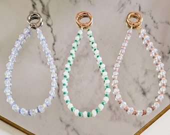 Veelkleurig accessoire voor telefoonbedel | Polsbandje | Accessoire tas met kralen | Sleutelhangersleutelhanger