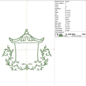 Mahjong Frame Embroidery Design, Mahjong Tiles Embroidery File, 5 Size, Instant Download. image 7