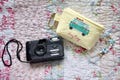 Embroidered Camper Van Camera Case with Clip | Padded Pouch for Compact Digital Cameras
