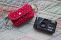 Camera Case with Clip | Polka dot Pouch for Compact Digital Cameras