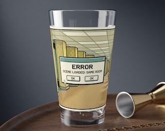 Vaso de pinta Liminal Space Error / Vaso de terror retro Same Room / Vaso de cóctel Weirdcore / Regalo para gamers