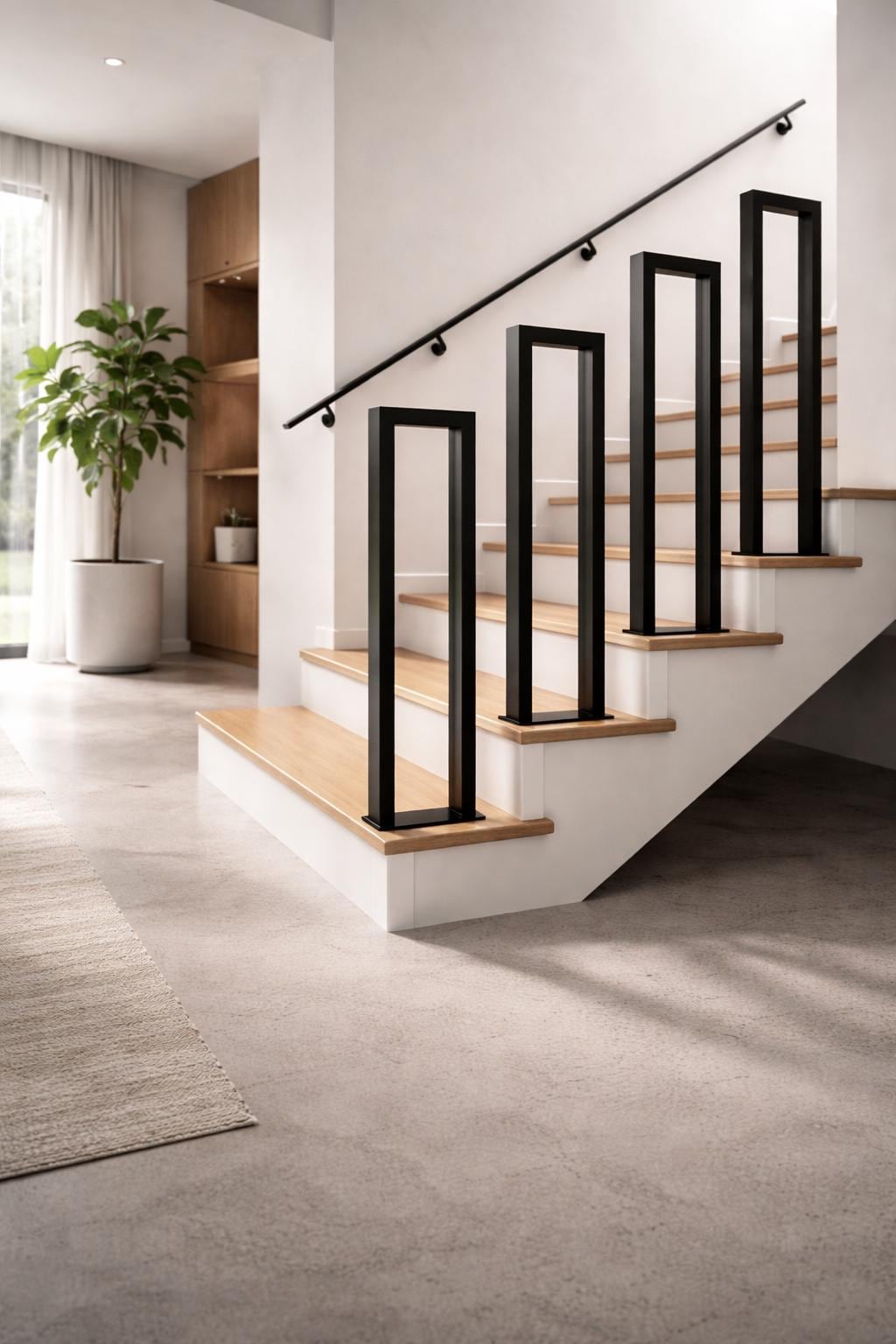 Staircase Railing Panel Modern Laser Cut Steel Stair Railing Panel, Decorative Baluster Insert ...