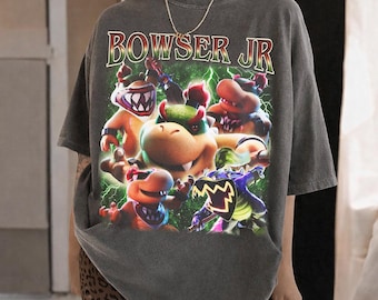 Vintage Bowser Jr Shirt, Super Mario Villain T-Shirt, Bowser Junior Merch, Retro Video Game Apparel, Nintendo World Family Trip
