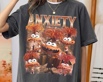 Vintage Anxiety Inside Out Comfort Colors T-shirt, Disney Pixar Inside Out Shirt, Disney Emotions T-shirt, Mental Health Matter Gifts