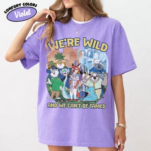 Wir sind wild und können nicht gezähmt werden Disney Zootopia 2 Shirt, Judy Hopps Nick Gary Nibbles Bogo Shirt, BTW Disneyland Animal Kingdom T-Shirt Bild 8