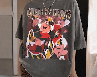 Disney Villains The Queen Of Hearts T-shirt, Retro Disney Red Queen Alice In Wonderland Shirt, Disney Villains Group Tee, Walt Disney World