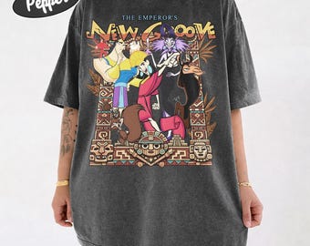 Camiseta cómoda retro de Disney de El Emperador y sus Locuras, camiseta de Walt Disney World, camiseta para viaje a Disneyland.