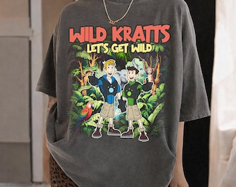 Camiseta Wild Kratts Let's Get Wild, Camiseta para fiesta de cumpleaños, Camiseta de aventura en la jungla, Viaje a Disneyland