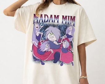Camiseta retro de villanos Disney Mad Madam Mim, camiseta de La espada en la piedra, camiseta de villanos Disney, Walt Disney World, camiseta para viaje a Disneyland