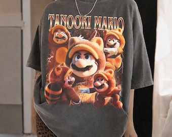 Vintage Tanooki Shirt, Nintendo Super Mario Tanooki Shirt, Nintendo World Family Holiday Tee, Universal Orlando Birthday Gifts, Gaming Tee
