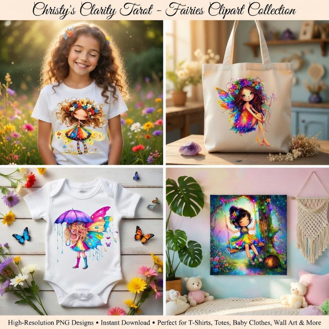 Whimsical Fairy Clipart Bundle • Watercolor Fantasy Girls Illustrations ...