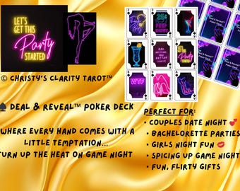 Deal & Reveal™ Pokerlek • Spelkväll för vuxna, kortspel för par (digital nedladdning)