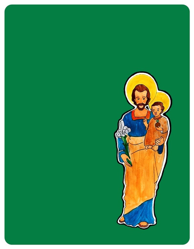 Saint St. Joseph Poster Art Painting digital Print image 0