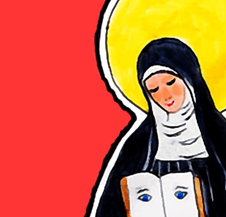 Saint St. Odilia Art Modern Contemporary Catholic Painting image 2