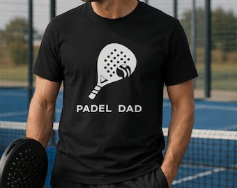 Padel Fathers Day Gift. Padel Dad Tee Shirt.