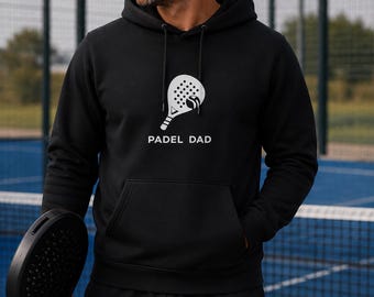 Padel Dad Hoodie: Modern Racket Design for Father’s Day