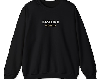 Baseline Padel SweatShirt, Minimal SweatShirt, Japanese Style Padel Sweat, Padel Tennis Sweat, Padel Player Gift, Racket Sport Sweatshirt