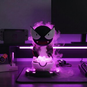Ghost-luchtbevochtiger met led-verlichting: anime-geurverspreider, kawaii-bureaumist, gameroomdecor