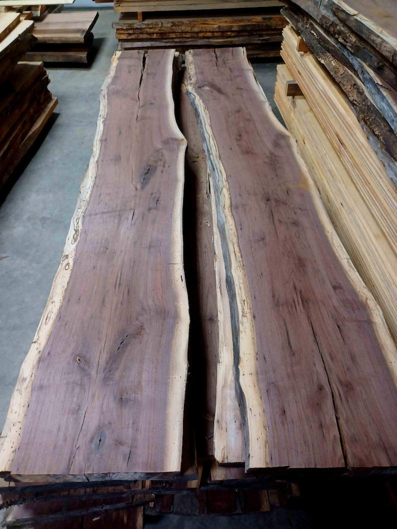 Deep Edge Slab Walnut, Black - Live Edge Slabs - Kiln Dried and Planed 2in Thick - Etsy