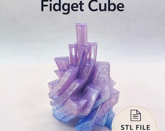 Slijmkubus STL | Bureauspeelgoeddecoratie voor gamingkamer, kinderkamer en geekbureau | Leuk 3D-afdrukbestand