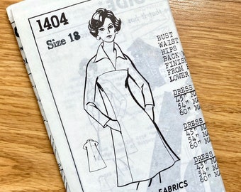 Kate Marchbanks 1404 1970s pattern for V-neck A-line dress - size 18 (bust 40")