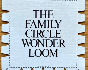 1980s Family Circle Wonder Loom, vintage easy knit weaving cardboard loom