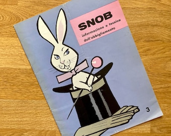 Revista snob de mayo/junio de 1958, revista vintage de estilo italiano, ropa masculina, sastrería, moda femenina