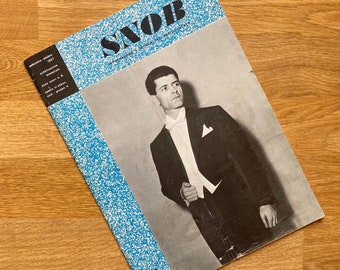 Revista snob de septiembre/octubre de 1957, revista vintage de estilo italiano, ropa masculina, sastrería, moda femenina, con inserción de patrón
