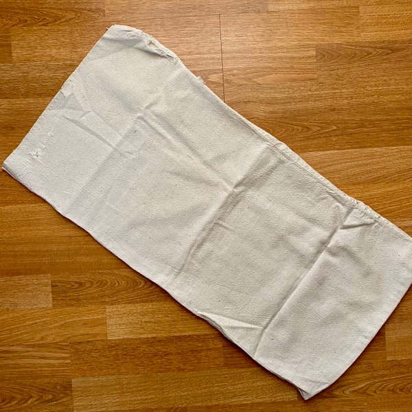 vintage canvas muslin feed bag, unprinted, natural cotton fabric