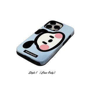 Sanrio Nalle Puh och Hello Kitty sött tecknat iPhone-skal, kawaii silikon PC-skyddsskal, kompatibelt med iPhone-serien Style 1 Case Only