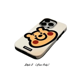 Sanrio Nalle Puh och Hello Kitty sött tecknat iPhone-skal, kawaii silikon PC-skyddsskal, kompatibelt med iPhone-serien Style 3 Case Only