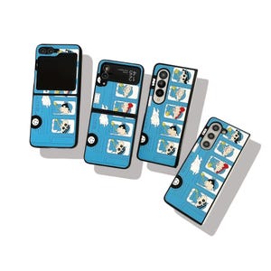 Cute Crayon Shin Chan Samsung Z Flip Z Fold Case, 3D Cartoon Bus Hard PC Cover, Shockproof Protective Galaxy Foldable Phone Shell