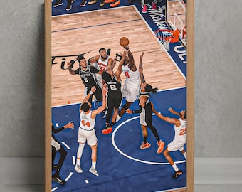 Poster No Frame - OG Anunoby Putback Basketball Poster, New York Finals Fan Art, Vintage Sports Graphic Print