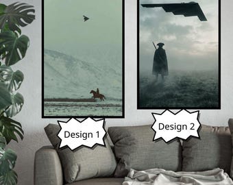 Poster No Frame - Cowboy on Horse Poster, Unframed Wall Art, USA Made