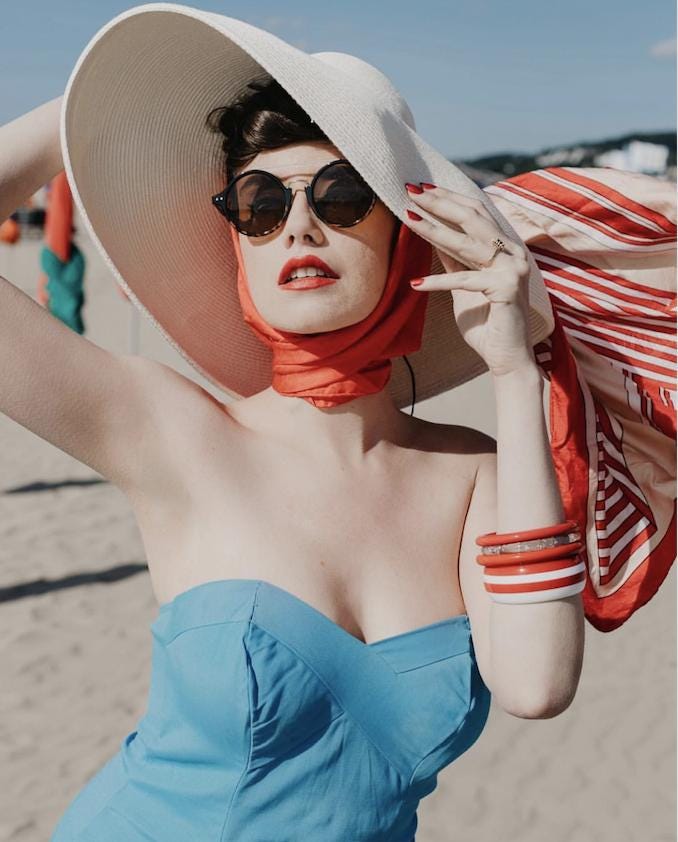 Blue White Straw Hat - Etsy display picture 2