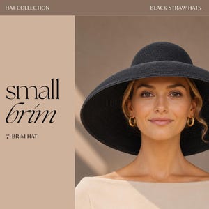 Audrey Hepburn Black Hat - Etsy display picture 1