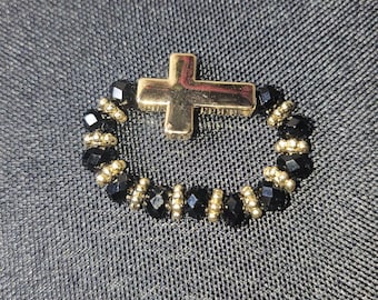 Rozenkransring met kruis